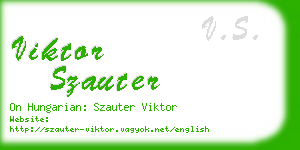 viktor szauter business card